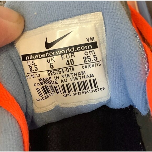 Women's Nike Flex Experience RN Running Shoes Size 8.5 Gray/Blue/Orange - Picture 9 of 9